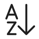Text Sort Ascending SVG Icon